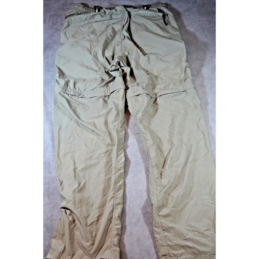 The North Face Men's Large Convertible Hiking Cargo Pants Beige Zip Off Leg